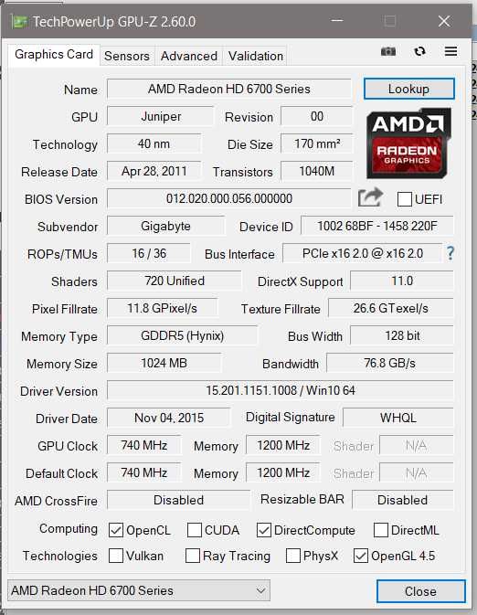Видеокарта Gigabyte PCI-Ex Radeon HD6750 1024MB GDDR5