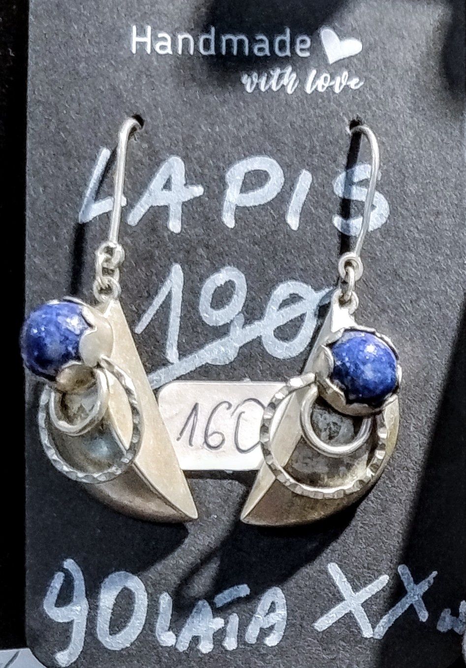 Lapis lazuli kolczyki srebrne
