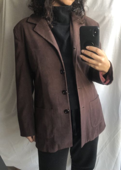 Blazer camurça castanho