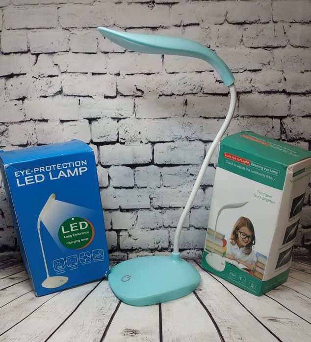 Настільна акумуляторна лампа USB, сенсорна, світлодіодна