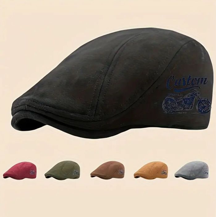 Czapka męska z daszkiem kaszkiet smykówka motocykl