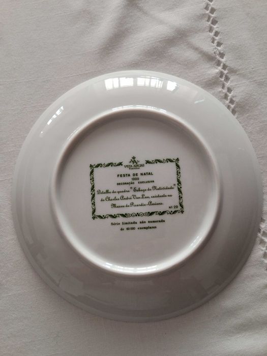 Prato de natal n.ºs 28 e 29 de 1998 e 1999 da Vista Alegre