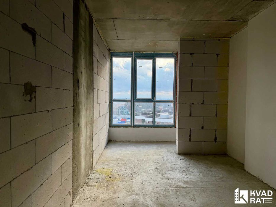 Однокімнатна з панорамою міста 14 поверх, 48 м, комфортне планування