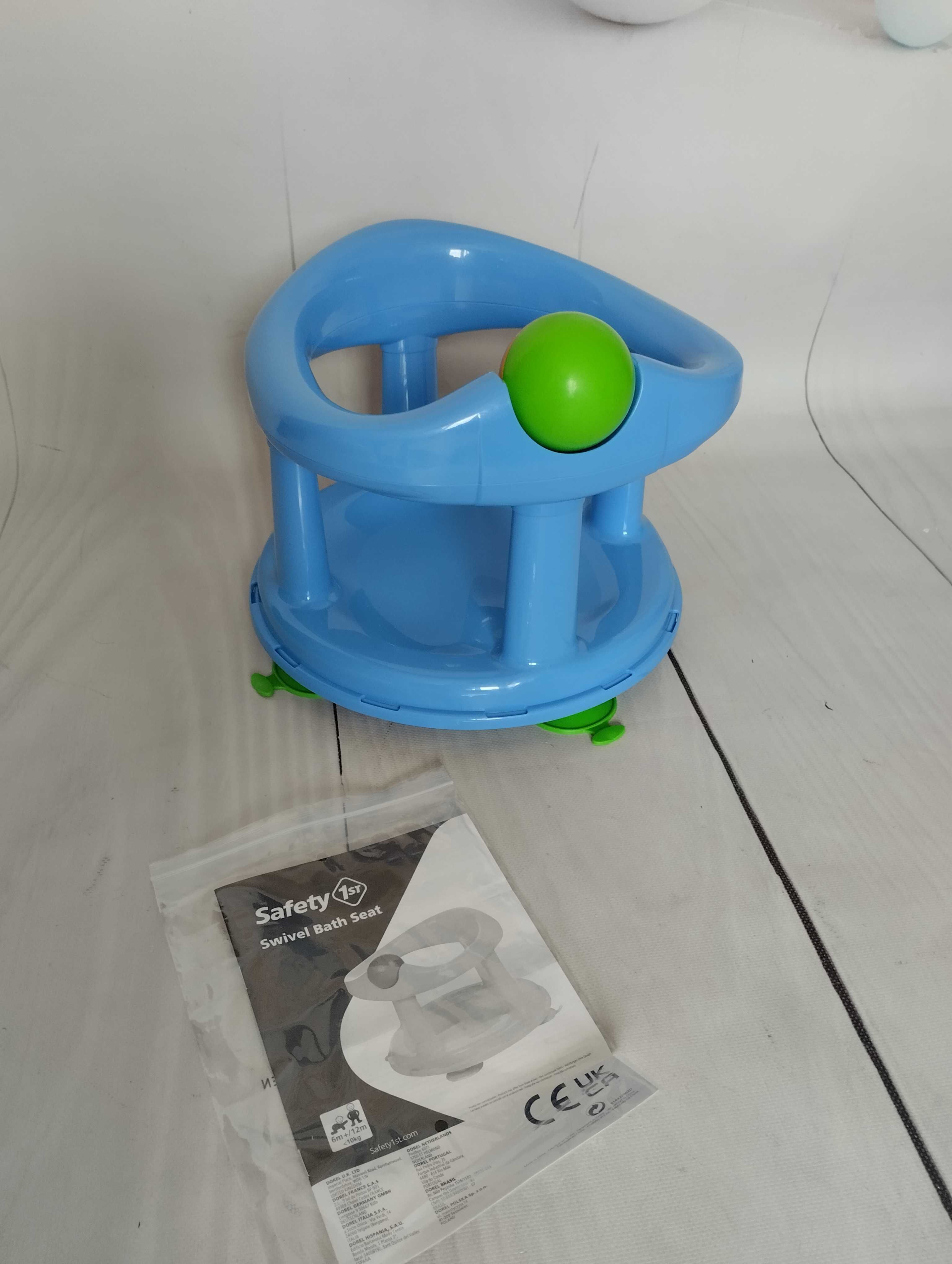 Krzesełko siedzisko do kąpieli Safety 1ST z zabawką obrotowe 360
