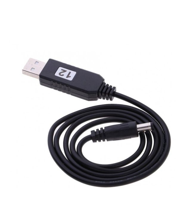 Кабель преобразователь напряжения с USB 5V на DC 12V (5.5/2.1mm) 0.8м