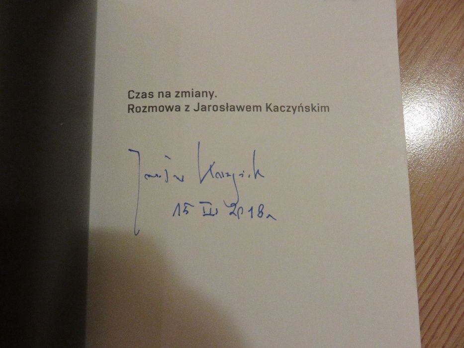 Czas na zmiany Jarosław Kaczyński autograf