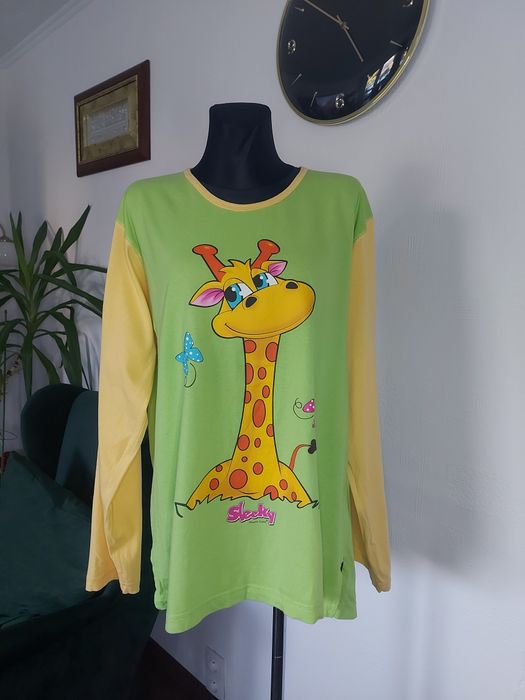 Bawełna 100% piżama bluzka żyrafa Vienetta Secret 3XL 46