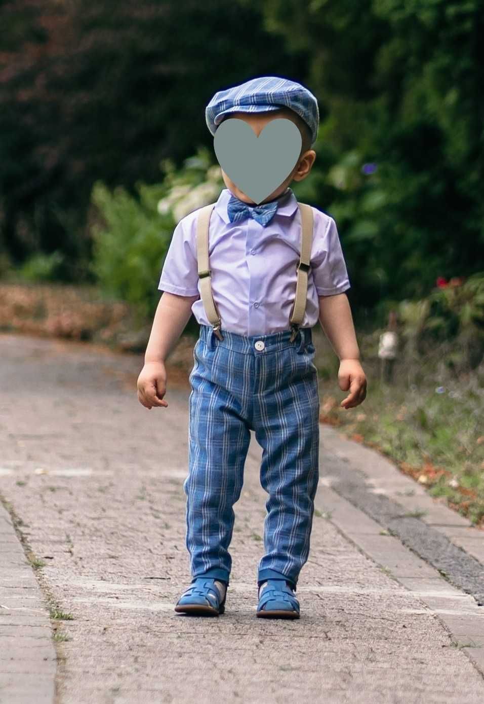 Komplet ubranko na chrzest dla chłopca, uroczystość, sesja r. 80