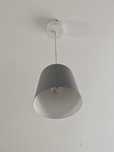 Lampa wisząca szara metalowa Calume 1-punktowa E27 18 cm
