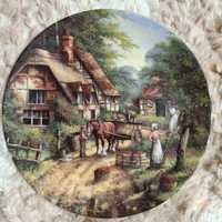 Kolekcjonerski porcelanowy talerz Wedgwood z serii Country Days