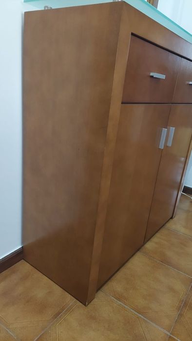 Movel entrada  com vidro fosco