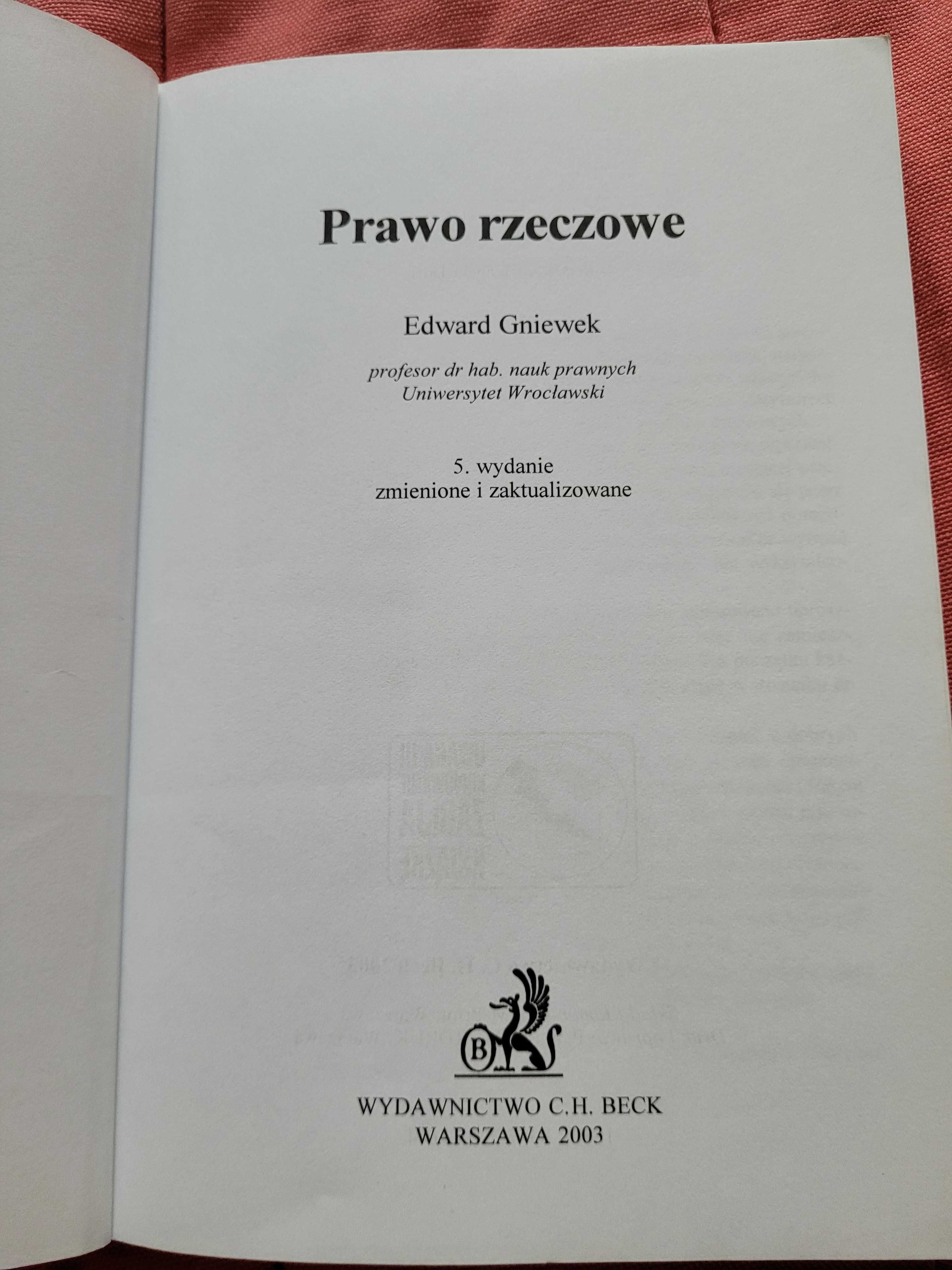 Edward Gniewek - Prawo rzeczowe