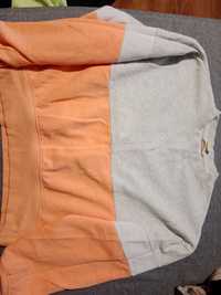 Szaro-pomaranczowa bluza r.146-152 H&M