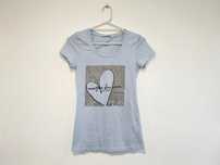 niebieska bluzka serce T-shirt * 36 S