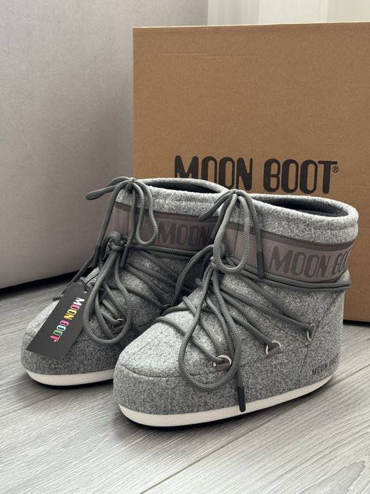 Мунбуты Moon Boot MB Icon Low grey снегоходы (NEW IN BOX)