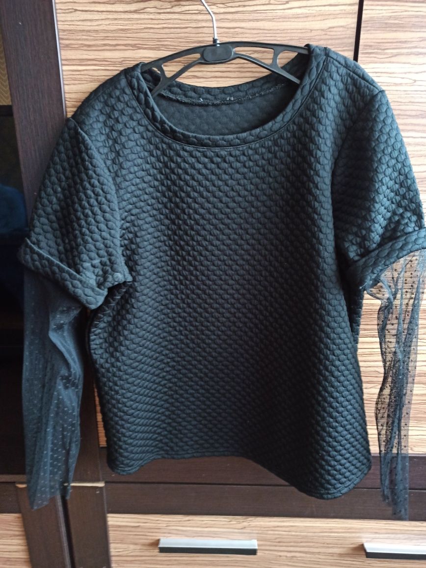 Комплект, блузка и юбка, шифон zara , M-L