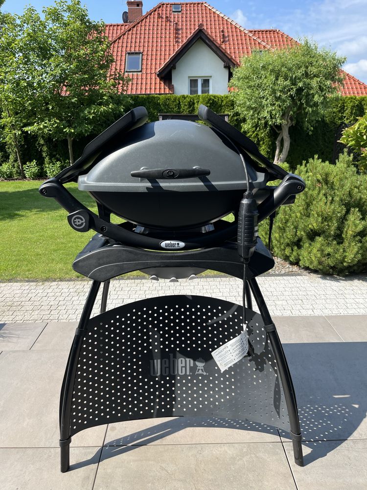 Weber q 2400 W. Grill elektryczny. Stojak. Pokrowiec.