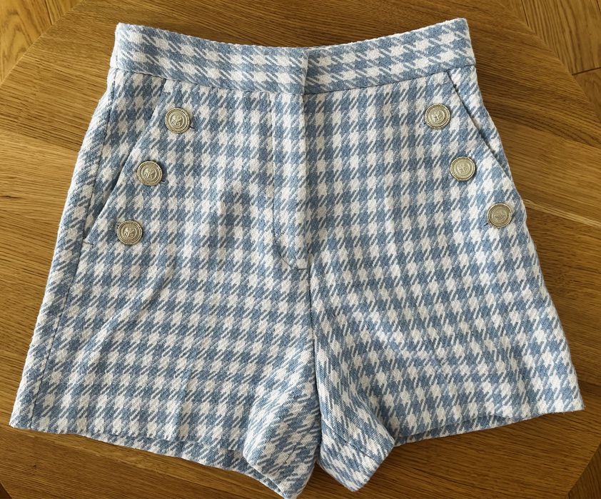 Damskie spodenki w pepitkę Zara XS