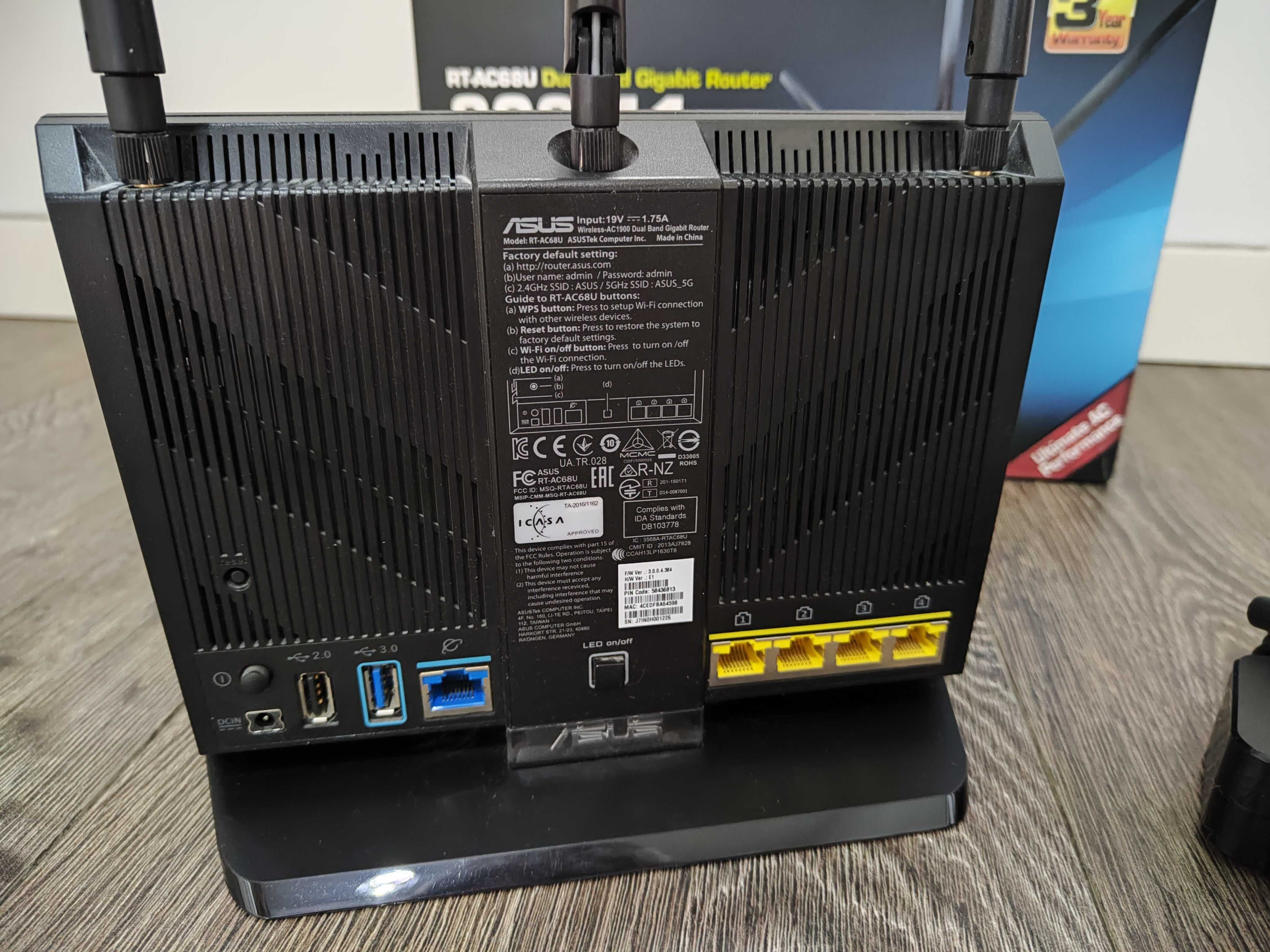 Router Asus RT-AC68U - stan jak nowy (100% sprawny)