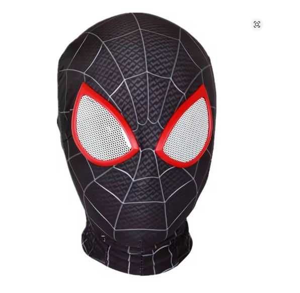 Карнавальная маска человека паукам из ткани майлз моралес