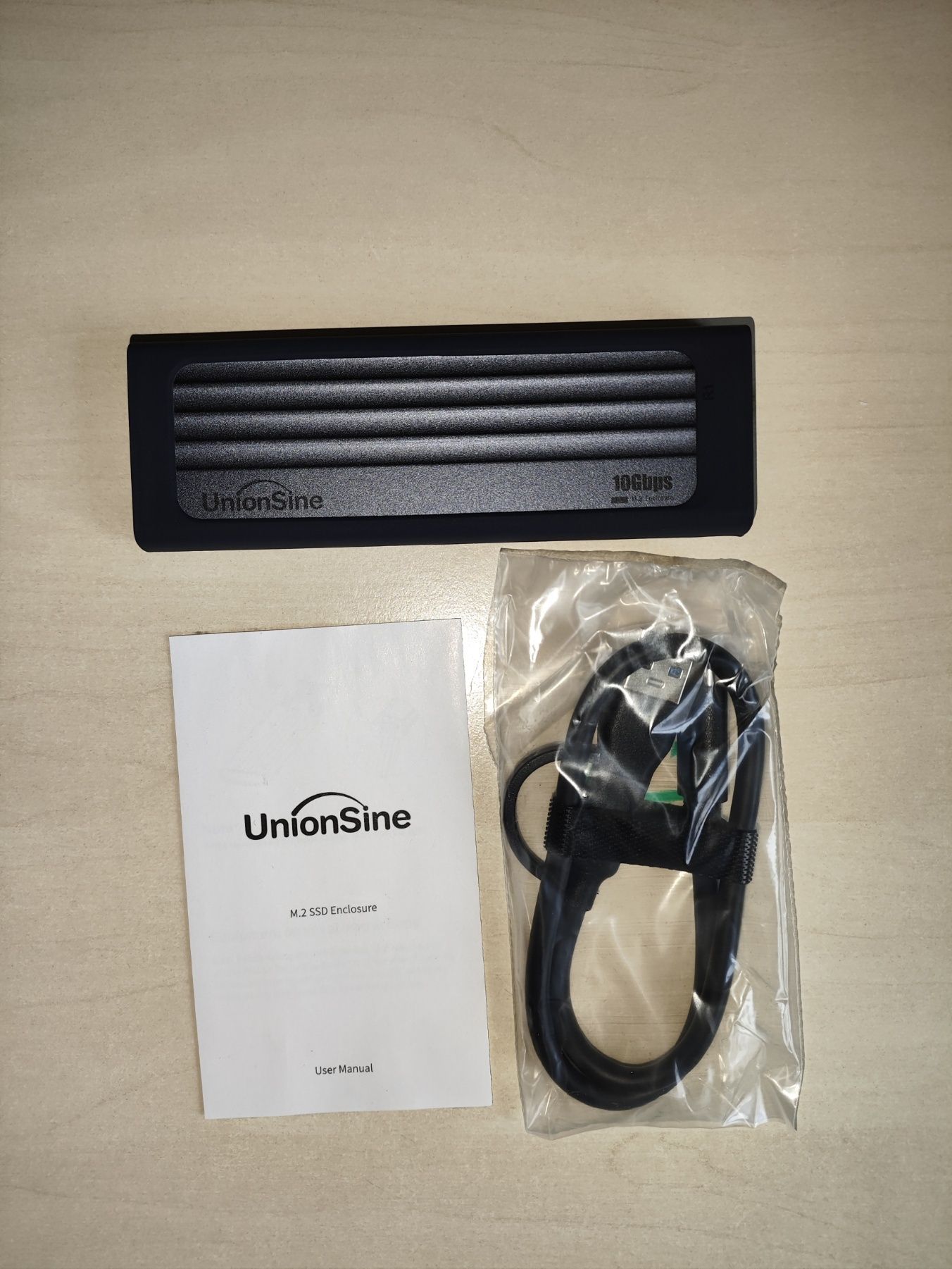 Внешний карман UnionSine 10Gbps M.2 NVMe SSD to USB  3.2 адаптер