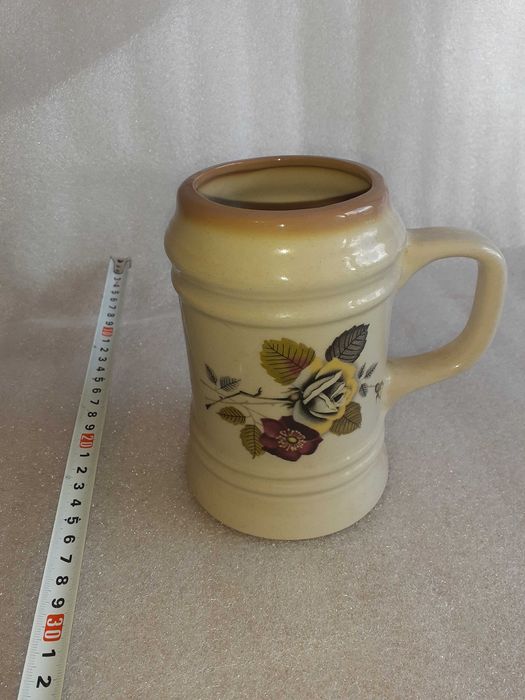 Rękodzieło ceramika kufel do piwa 20 cm