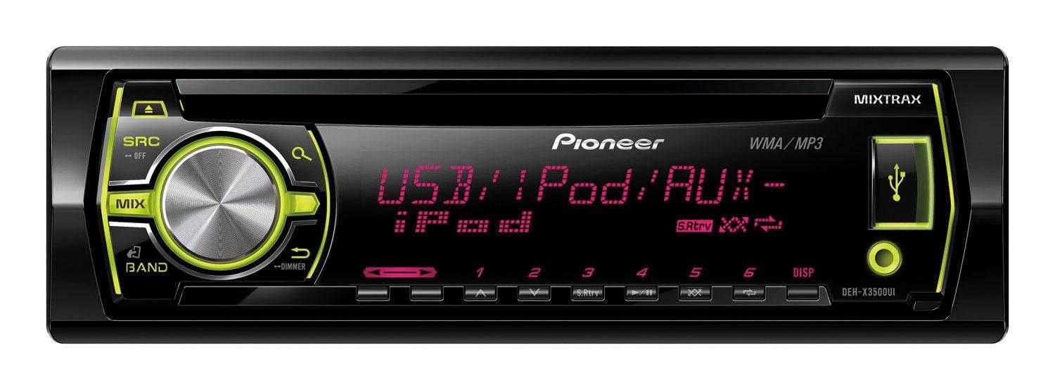 radio Pioneer DEH-X3600UI JVC KD-R551 multicolor cd USB aux