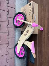 Tuptup drewniany rowerek biegowy różowy stan idealny