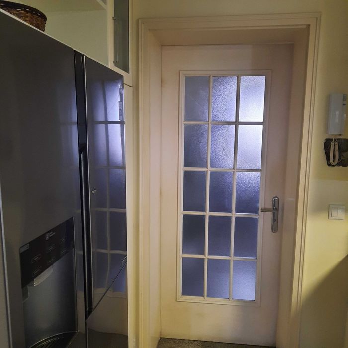 Porta interior madeira com vidros