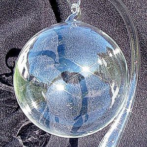 Kula szklana bańka przezroczysta bombka ze szkła BARDZO GRUBA 15cm