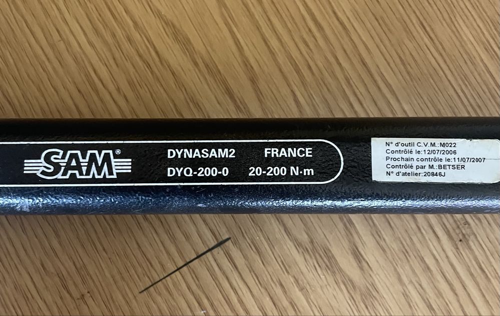 Chave dinamométrica da marca SAM