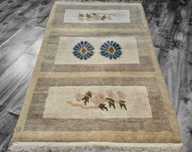 Tybet Kangri - Dywan z czystej wełny - Rękodzieło  -  71 x 137 cm
