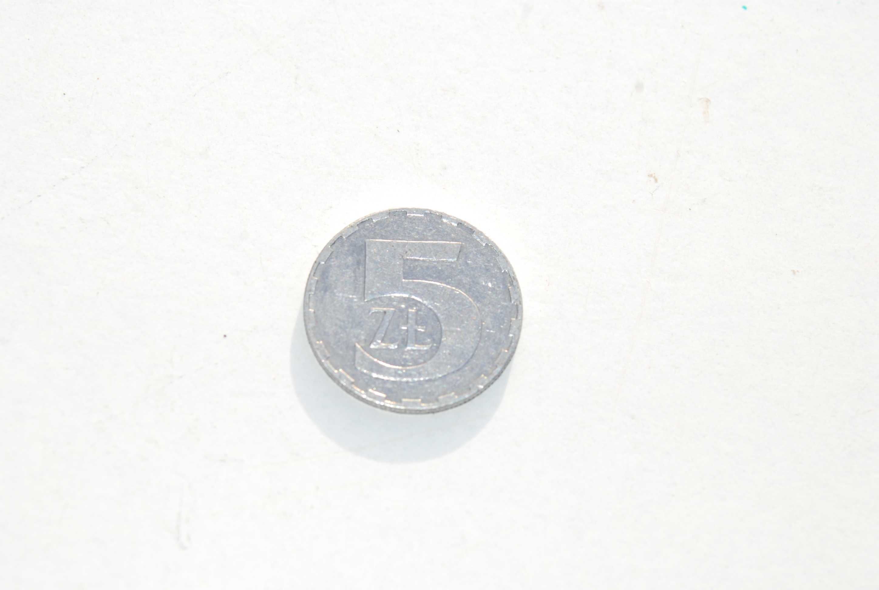 Stara moneta 5 złotych Polska 1989 antyk zabytek kolekcjonerski