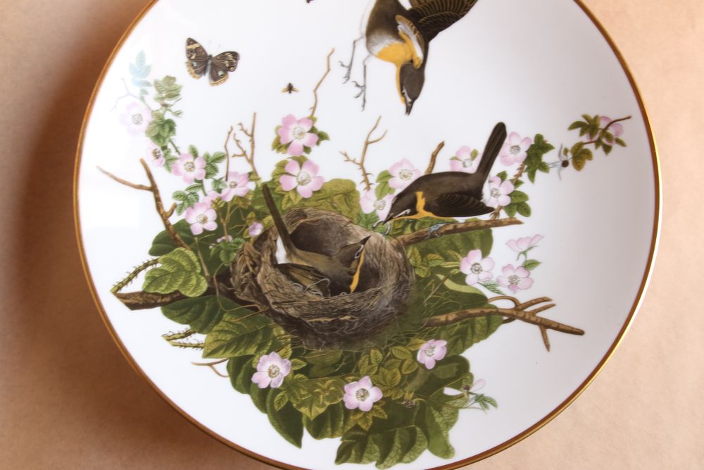 Patera na stopie Rosenthal Audubon porcelana ptaki