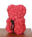 Miś z Róż Czerwony 25 cm