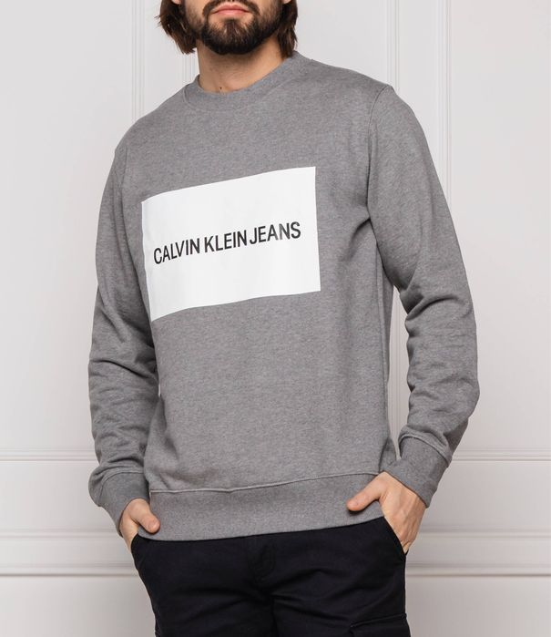 Кофта свитшот с боллшим лого Calvin Klein Jeans размер S-M