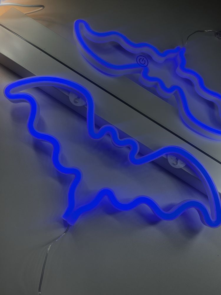 Neon led na ścianę znak napis neonowy Nietoperz