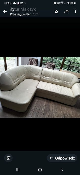 Naroznik że skóry naturalnej