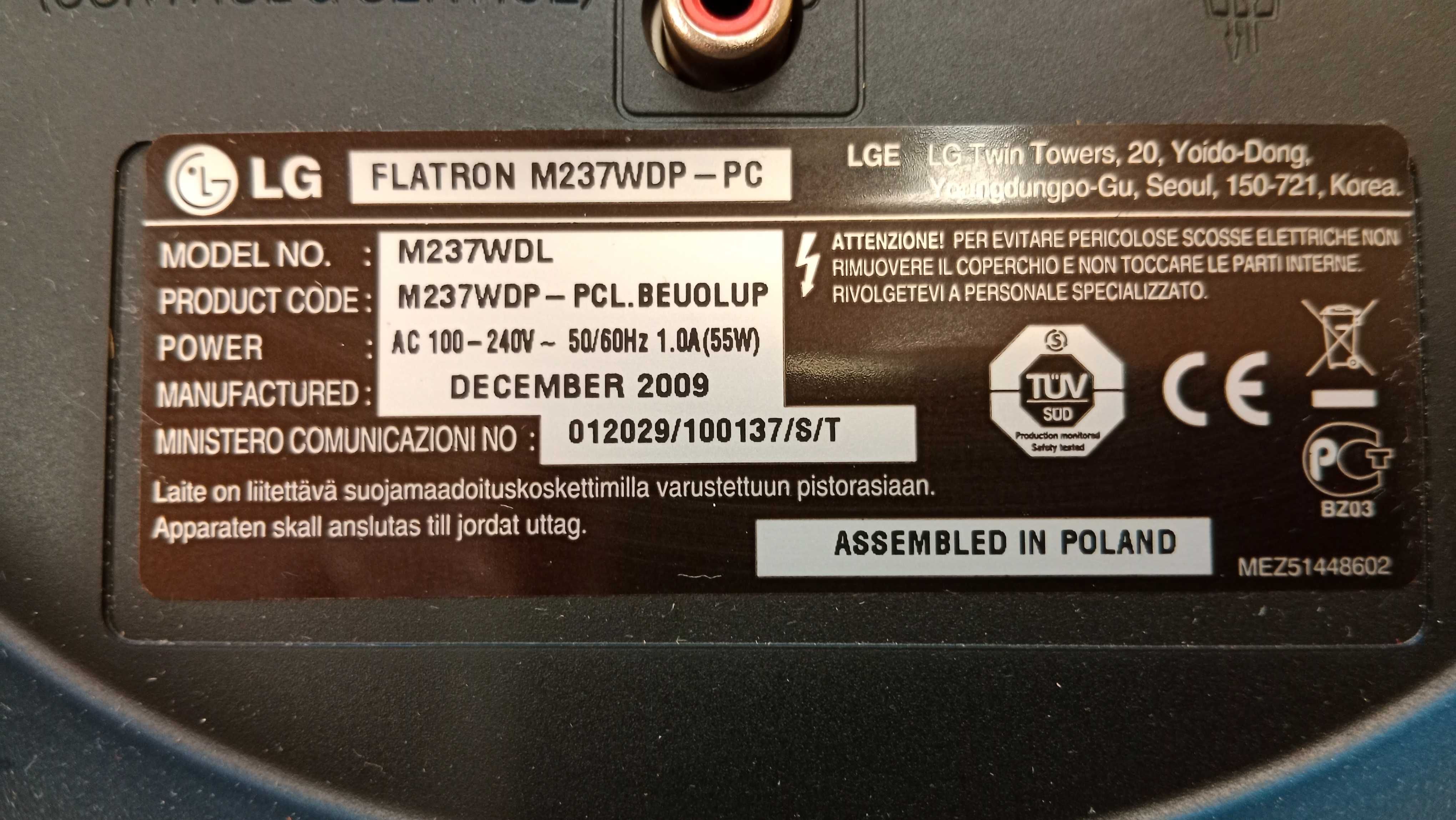Monitor + TV LG Flatron M237WDP-PCL 23 cale FullHD