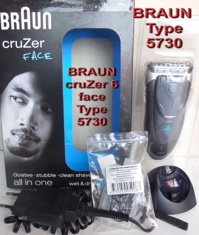 Бритва BRAUN cruZer 6 face 5730 c новой головкой и аккумуляторами !