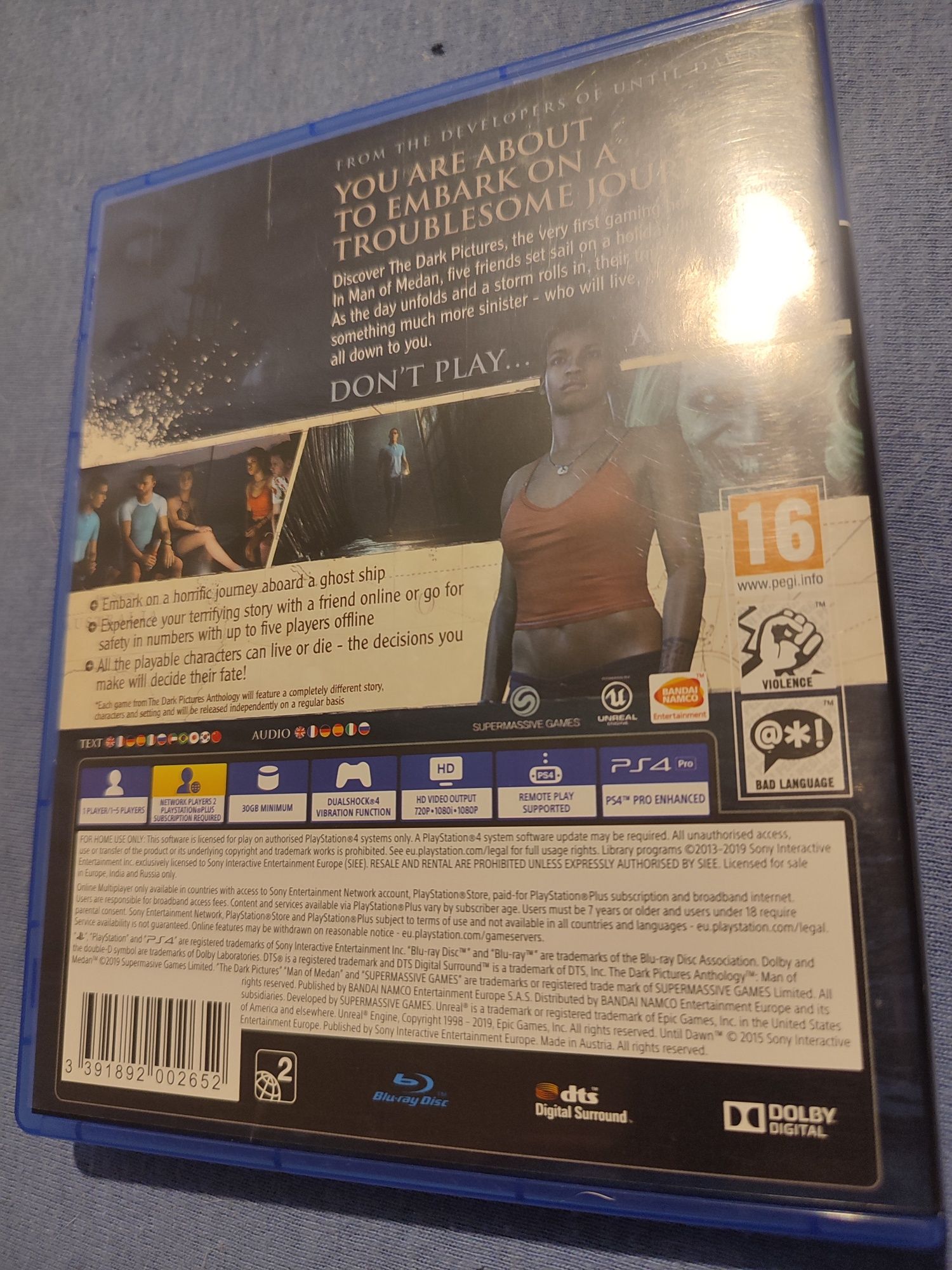 Man of Medan Ps4 PlayStation 4 Play Station 4 idealna jak nowa