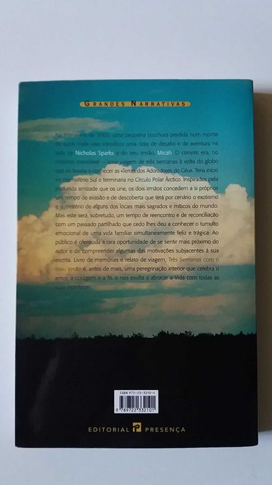 Três semanas com o meu irmão de Nicholas Sparks