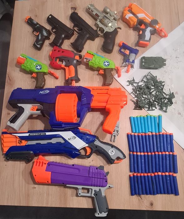 Zestaw NERF pistolety, lotki