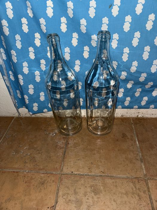 Garrafas de vidro grandes de 7 L antigas