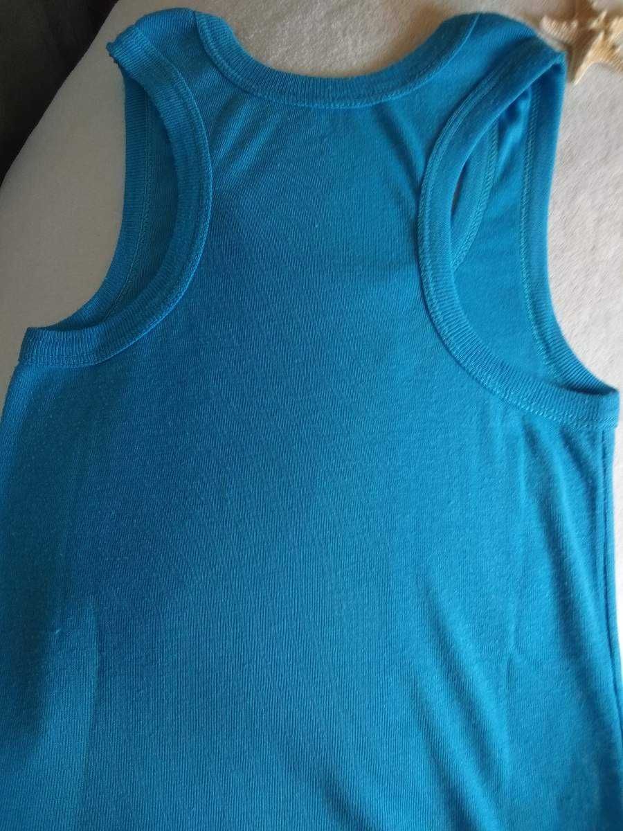 Blusa Azul Algodão - Sem Mangas - Senhora - Tamanho 36