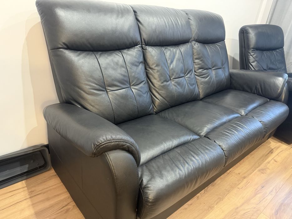 Komplet sofa  2 fotele rozkładane