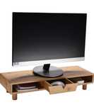 Podstawka pod monitor z bambusa z szufladą, 61x20x12 cm