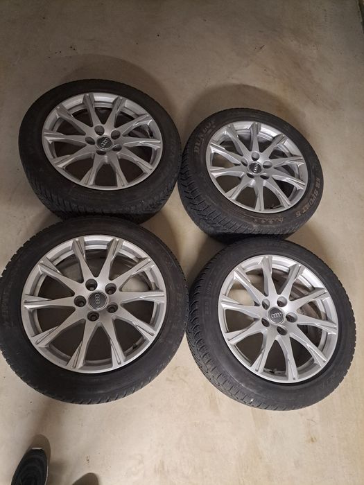 Alufelgi audi a4 b9 5x112 66.6 opony zimowe Dunlop 225 50 r17