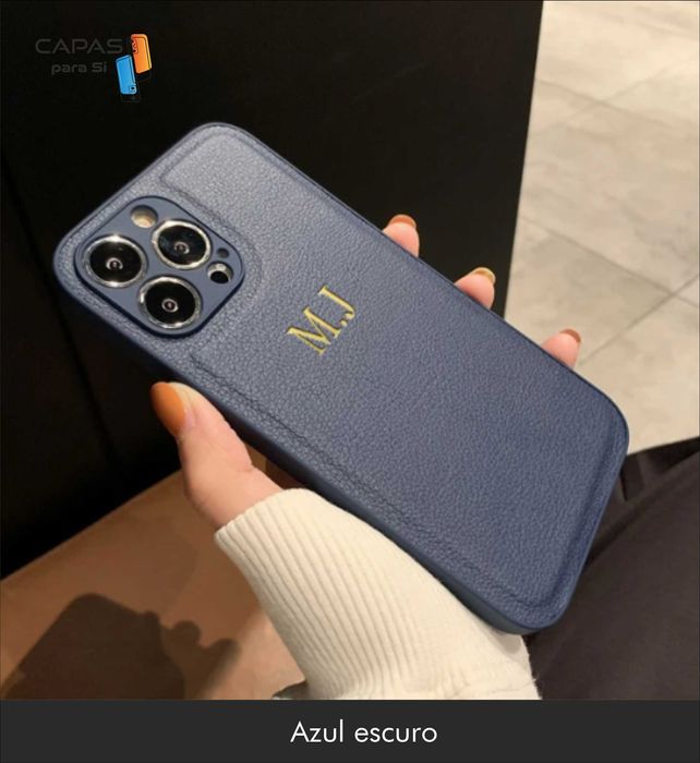 Capa IPhone em couro personalizada -- PORTES INCLUIDOS