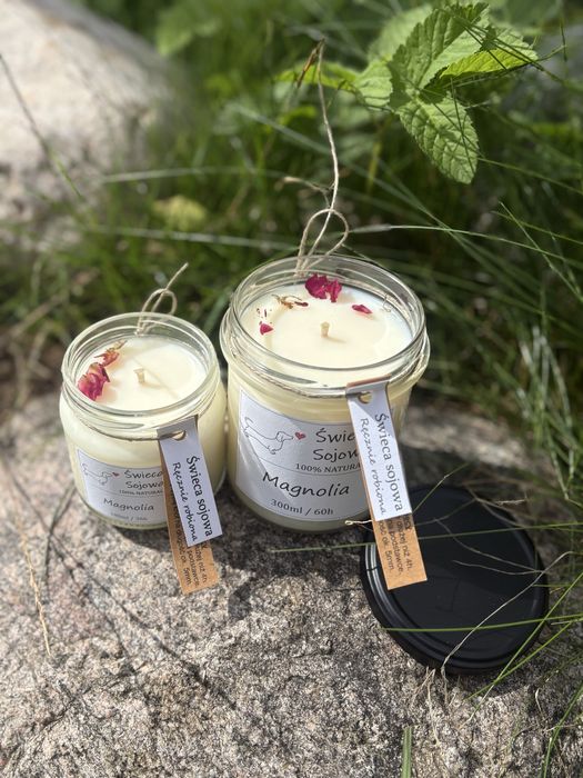 Świece sojowe ręcznie robione personalizowane